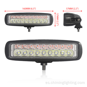 Nuevo universal de 4.5 pulgadas 18 W Truck 2 colores Car Off Road Light Bar impermeable Luces de trabajo de conducción Barra